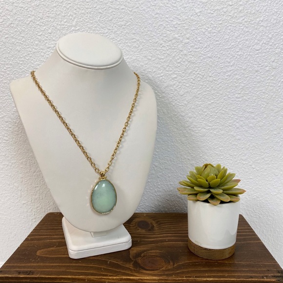 Jewelry - Long Gold Double Sided Pendant Necklace Earthy